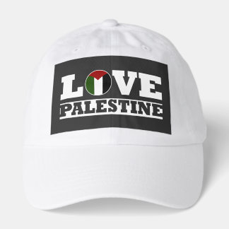 Love Palestine Palestinian Flag Embroidered Baseba Hat