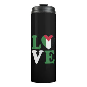 Love Palestine Palestinian flag  Thermal Tumbler