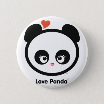 Love Panda® Button by CUTEbrandsGIFTS at Zazzle