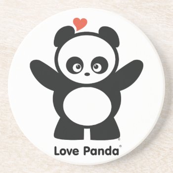 Love Panda® Coaster by CUTEbrandsOFFICE at Zazzle