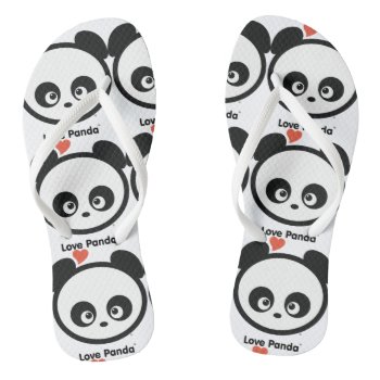 Love Panda® Flips Flops Flip Flops by CUTEbrandsAPPAREL at Zazzle