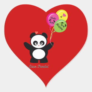 Love Panda® Heart Sticker