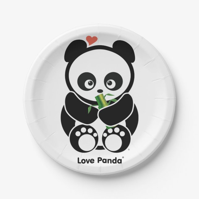 Love Panda® Paper Plates (Front)
