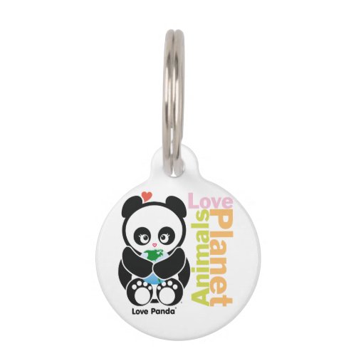 Love Panda Pet Name Tag