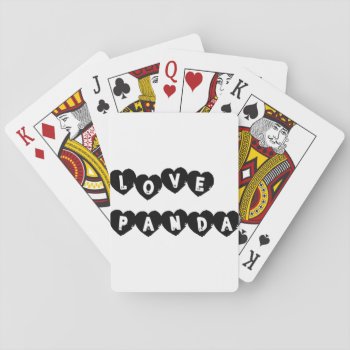 Love Panda® Playing Cards by CUTEbrandsGIFTS at Zazzle