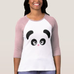 Love Panda&#174; Raglan Ladies Apparel T-shirt at Zazzle