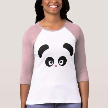 Love Panda® Raglan Ladies Apparel T-shirt by CUTEbrandsAPPAREL at Zazzle