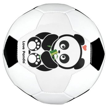 Love Panda® Soccer Ball by CUTEbrandsGIFTS at Zazzle