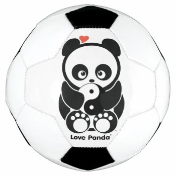 Love Panda® Soccer Ball by CUTEbrandsGIFTS at Zazzle