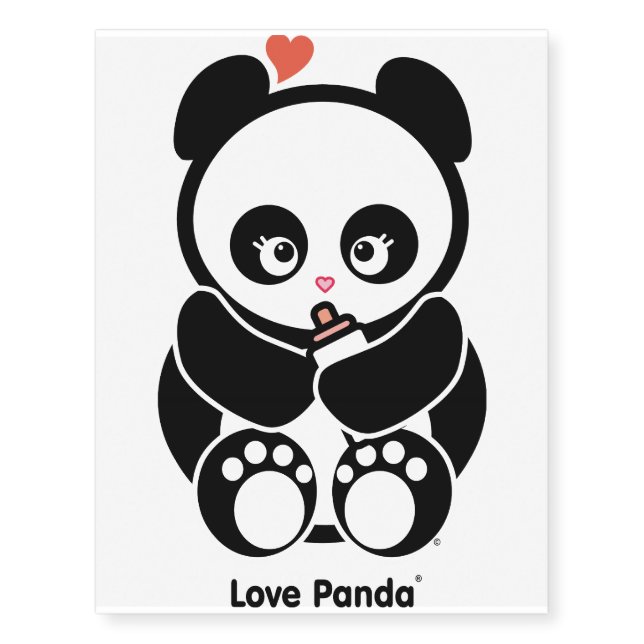 Love Panda® Temporary Tattoos (Front)