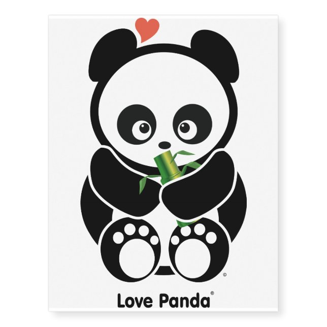 Love Panda® Temporary Tattoos (Front)