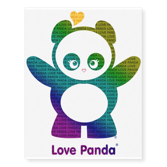 Love Panda® Temporary Tattoos (Front)