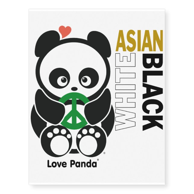 Love Panda® Temporary Tattoos (Front)