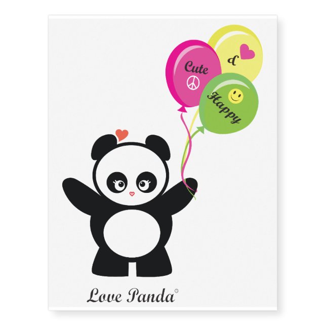 Love Panda® Temporary Tattoos (Front)