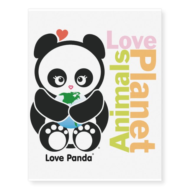 Love Panda® Temporary Tattoos (Front)