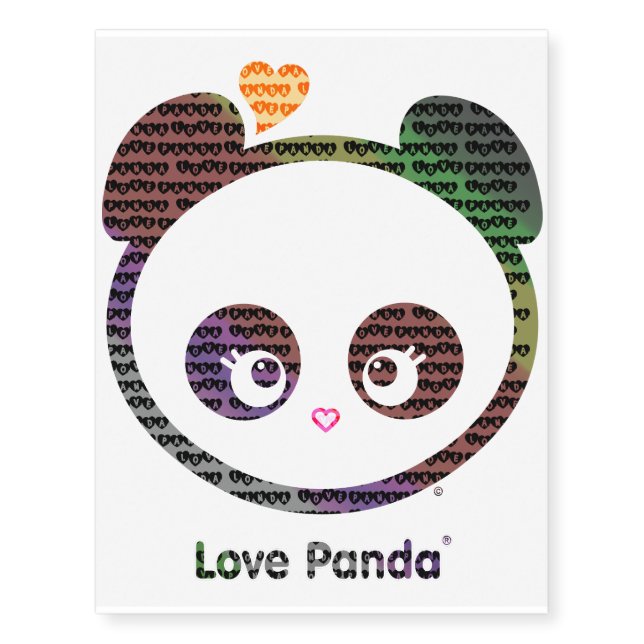 Love Panda® Temporary Tattoos (Front)