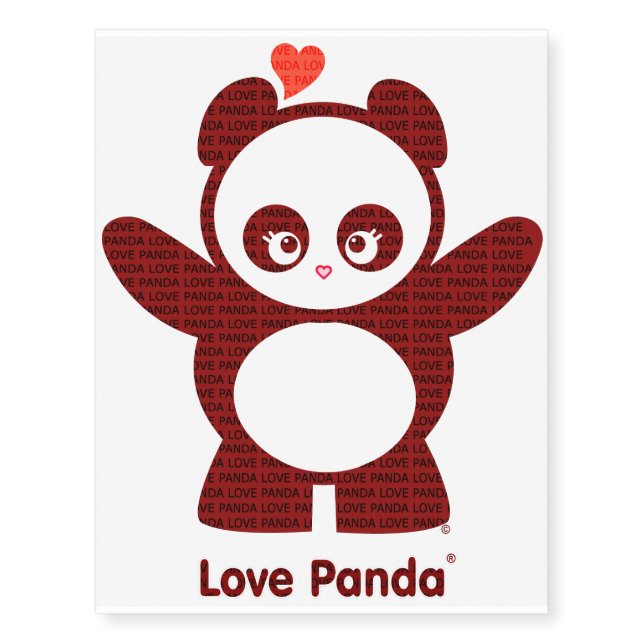 Love Panda® Temporary Tattoos (Front)