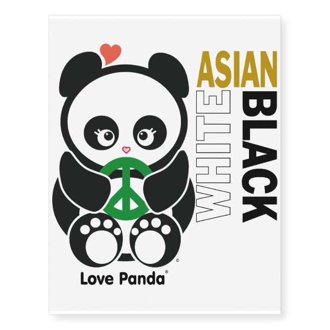 Love Panda® Temporary Tattoos (Front)