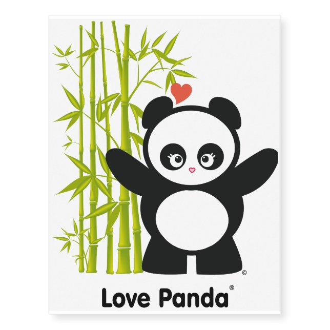 Love Panda® Temporary Tattoos (Front)