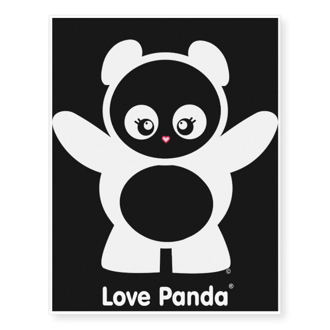 Love Panda® Temporary Tattoos (Front)