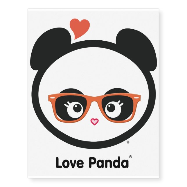 Love Panda® Temporary Tattoos (Front)