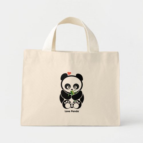 Love Panda Tiny Tote Bag