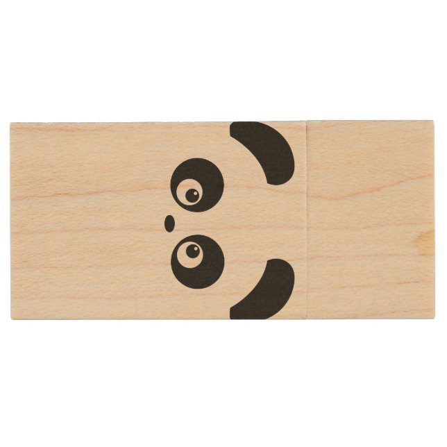 Love Panda® Wood Flash Drive (Front)