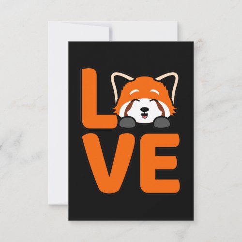 Love Pandas Cute Pet Animal Red Panda Lover Graphi RSVP Card