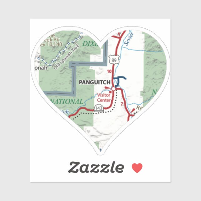 Love Panguitch Utah Sticker (Sheet)