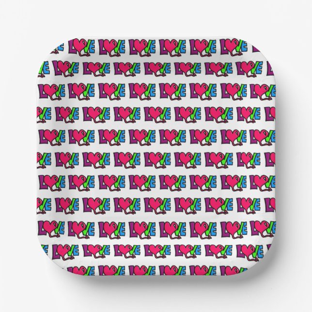 Love  paper plates (Front)