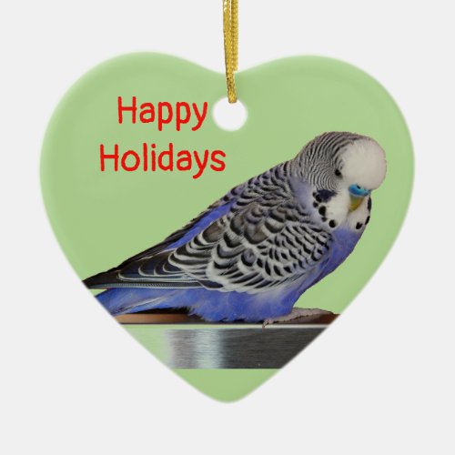 Love Parakeets Christmas Ornaments