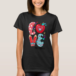 LOVE Paraprofessional Life Leopard Heart Valentine T-Shirt