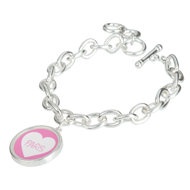Love Paris heart Bracelet (Side)