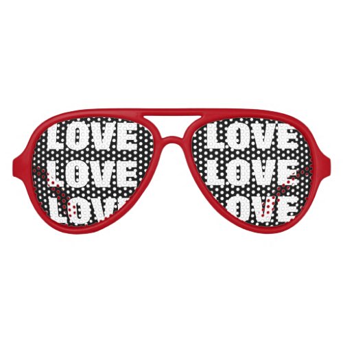 LOVE party shades  Romantic theme glasses