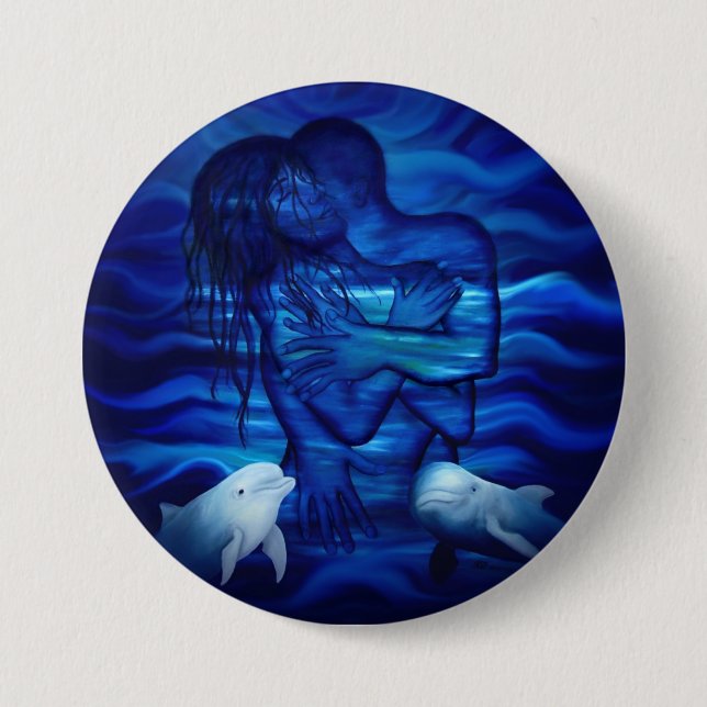 Love, Passion act - pair with Dolphin pair Button (Front)