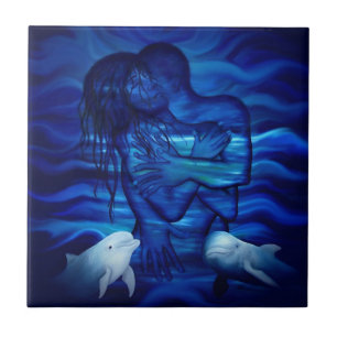 Love, Passion act - pair with Dolphin pair Ceramic Tile