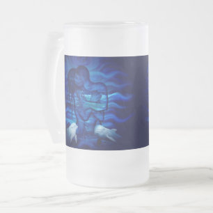 Love, Passion act - pair with Dolphin pair Frosted Glass Beer Mug