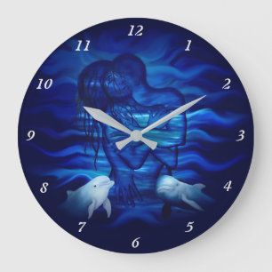 Love, Passion act - pair with Dolphin pair Large Clock