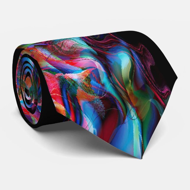 Love Passion Desire cool modern abstract art Neck Tie (Rolled)