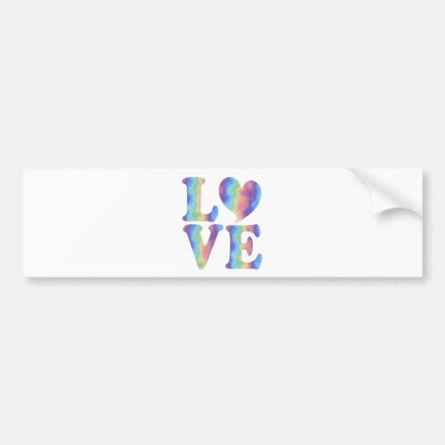 LOVE Pastel Bumper Sticker