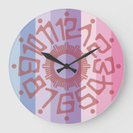 Love PASTEL COLORS by Masanser Large Clock