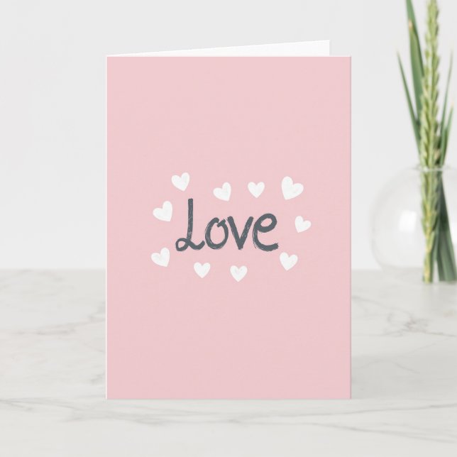 Love Pastel Hearts Greeting Card (Front)