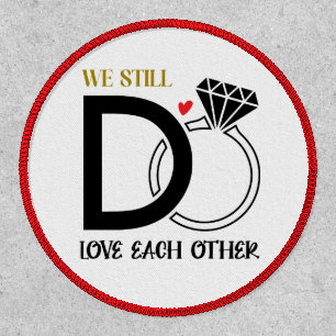  Love Patch with Rings and Heart Accent