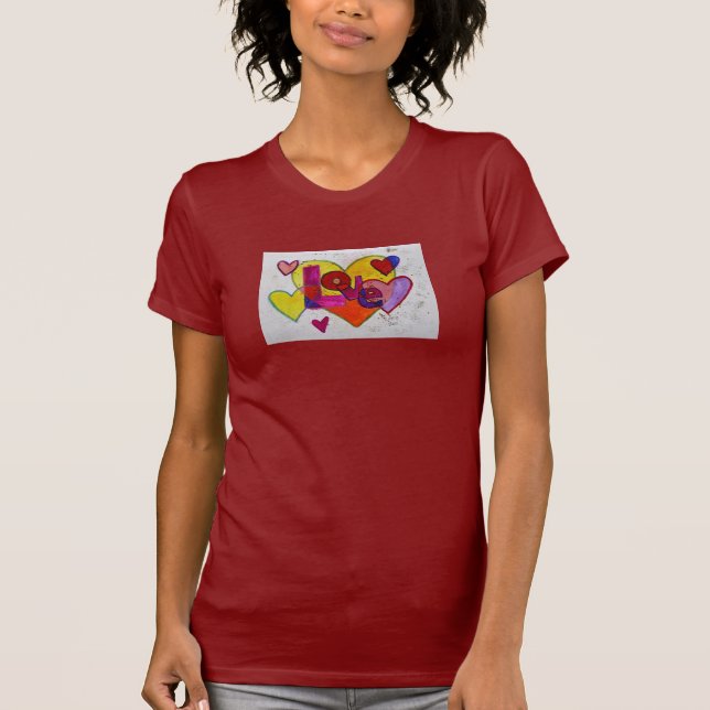 Love Patchwork Hearts Glitter Inspirational Shirts (Front)