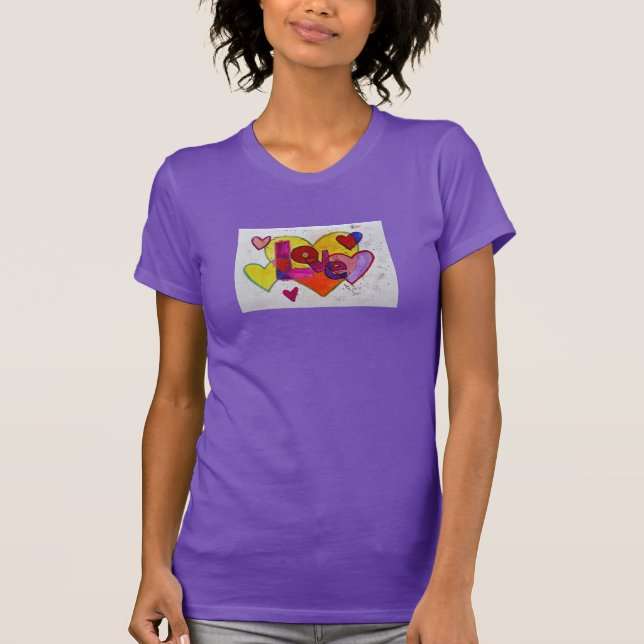 Love Patchwork Hearts Glitter Inspirational Shirts (Front)
