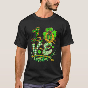 LOVE Patrick's Day Leprechaun Irish Setter Dog T-Shirt