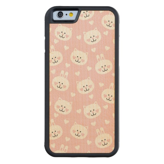 Love Pattern 2 Carved Wood iPhone Case (Back)