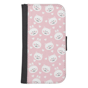 Love Pattern 2 Samsung S4 Wallet Case