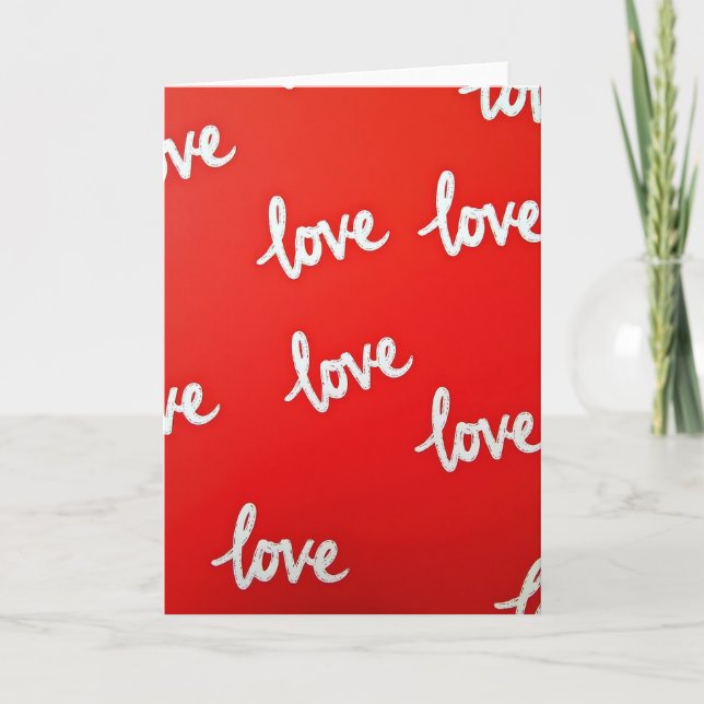 Love Pattern All Over Print Card (Front)
