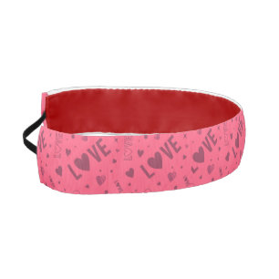 Love pattern athletic headband